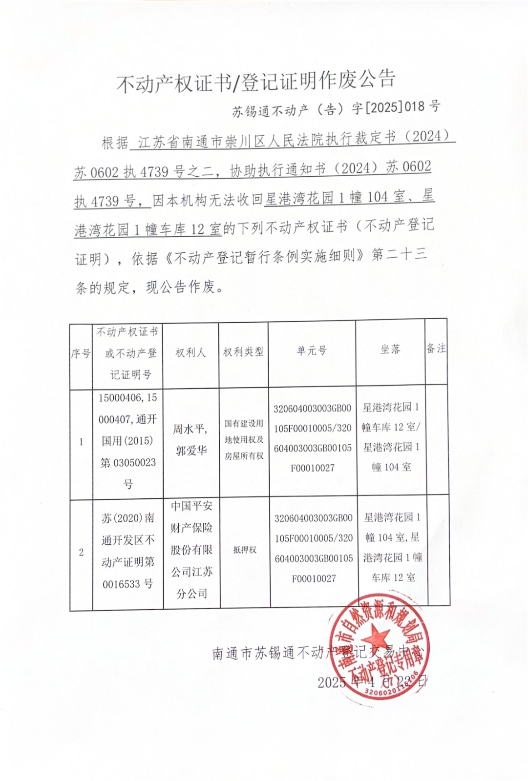 不動(dòng)產(chǎn)權(quán)證書登記證明作廢公告_00.jpg